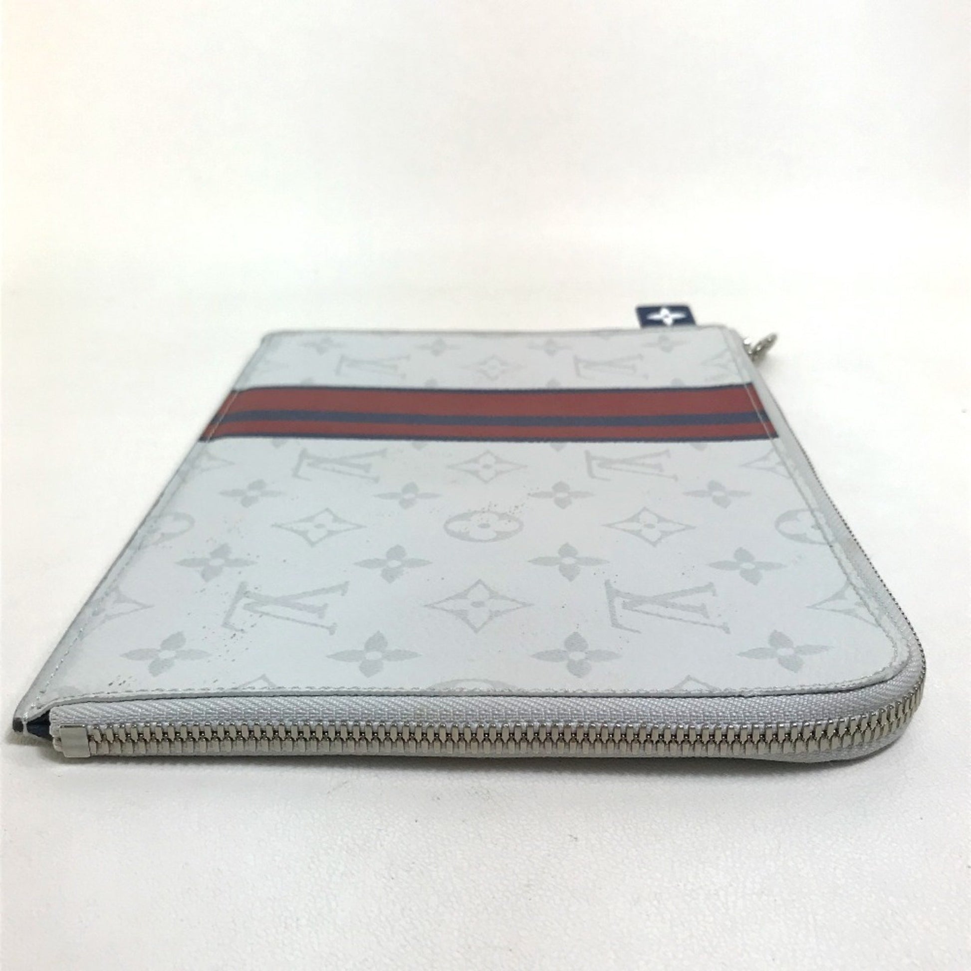 Louis Vuitton Pochette Jour, White, Canvas, clutch