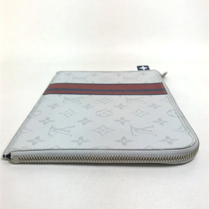 Louis Vuitton Pochette Jour, White, Canvas, clutch
