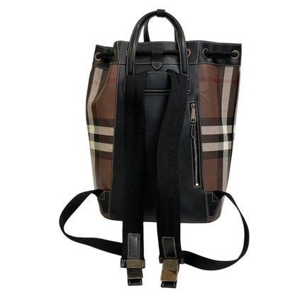 Burberry Nova Check, Brown, Canvas, backpack