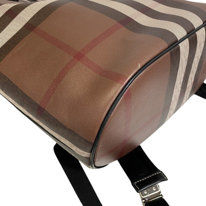 Burberry Nova Check, Brown, Canvas, backpack