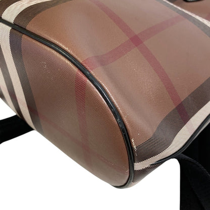 Burberry Nova Check, Brown, Canvas, backpack