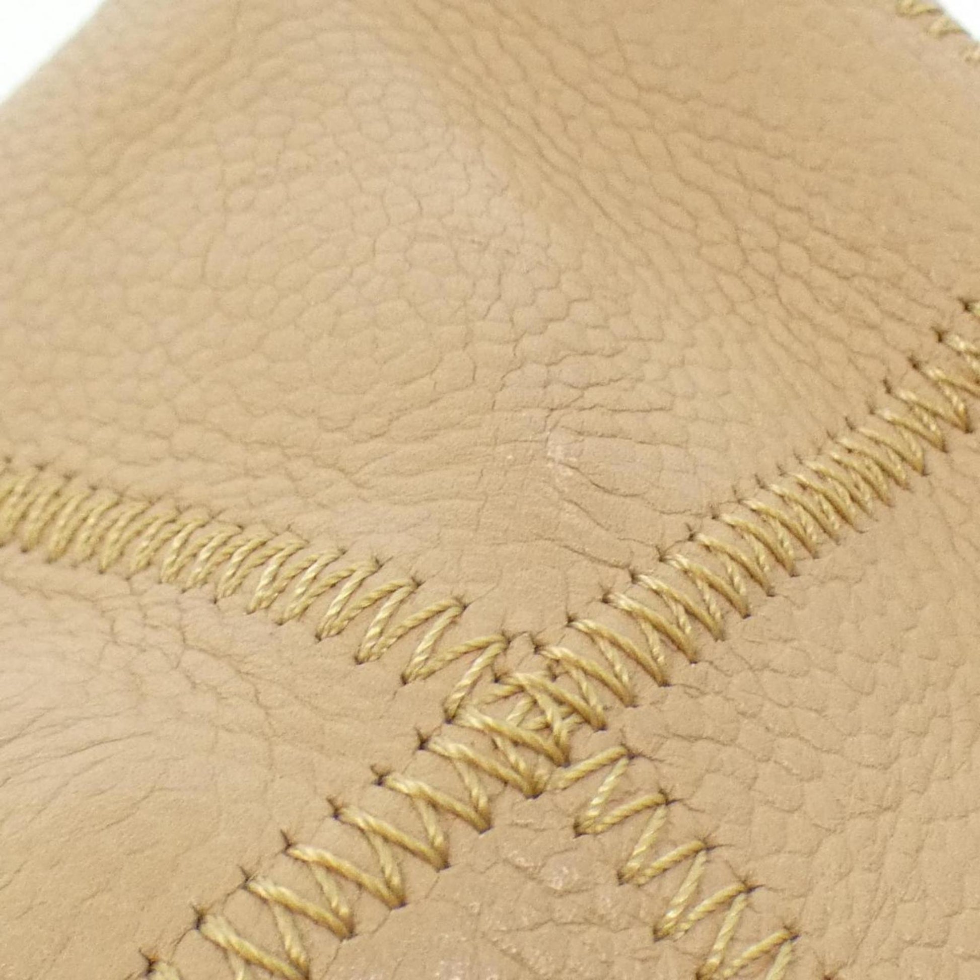 Chanel Chocolate bar, Beige, Leather, handbag