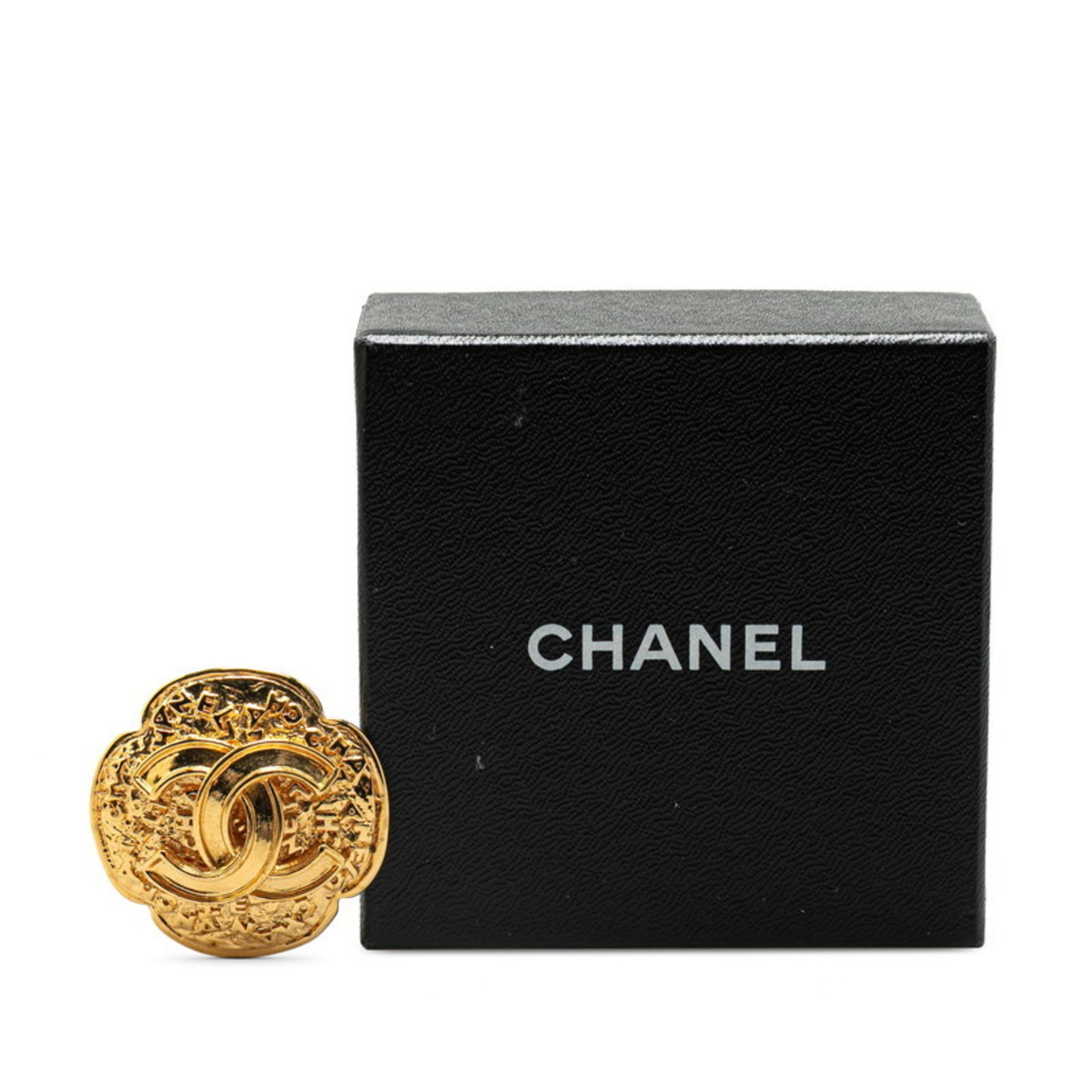 Chanel Coco Mark, Gold, Gold Plated, brooch
