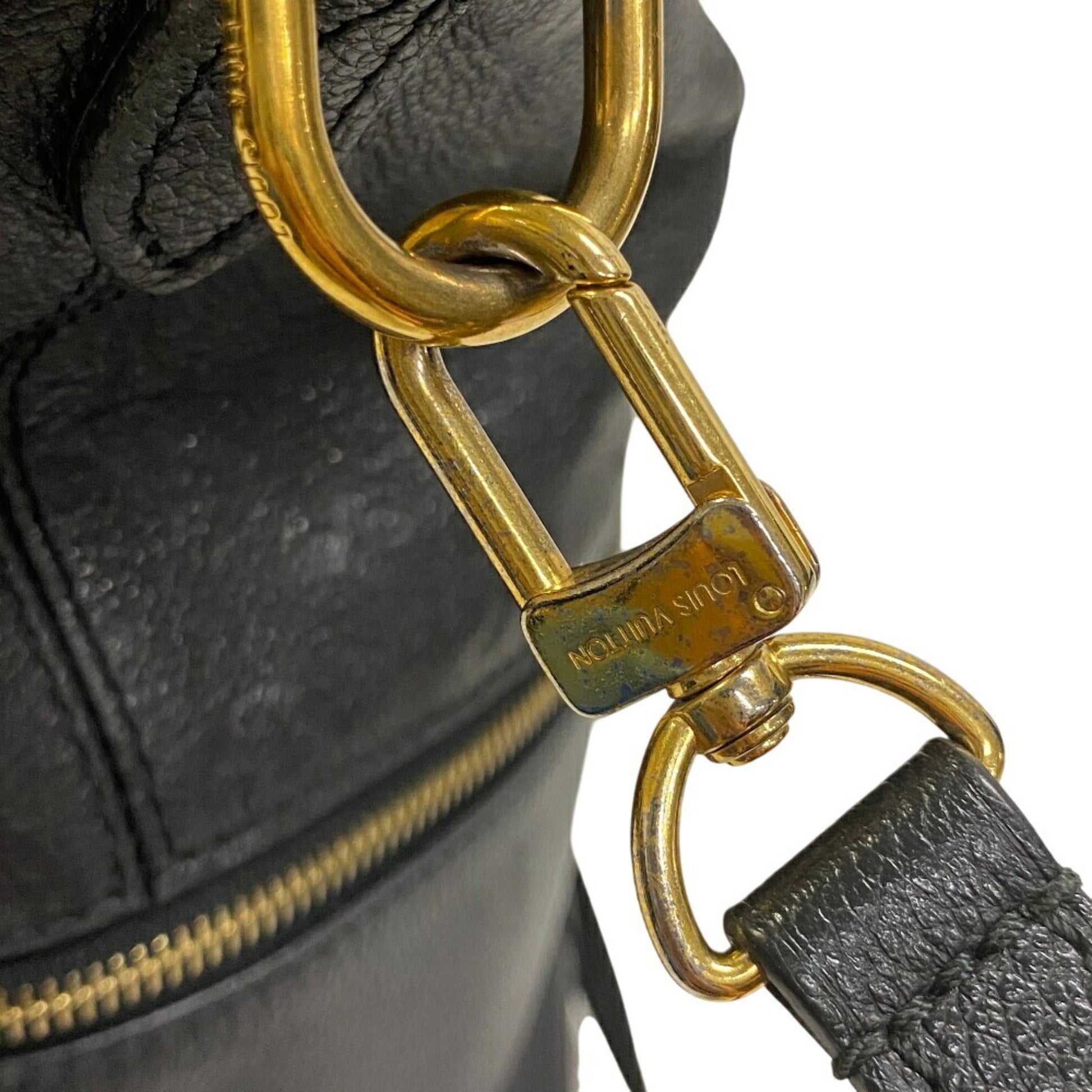Louis Vuitton Mélie, Black, Leather, shoulder