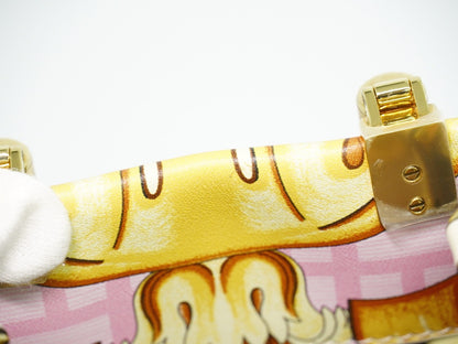 Fendi x Versace Fendace Convertible Sunshine Shopper Printed Laminated Leather, Multicolour, Leather, Tote Bag