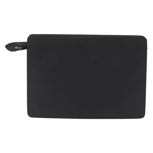 Louis Vuitton Pochette Homme Epi Leather, Black, Leather, Clutch