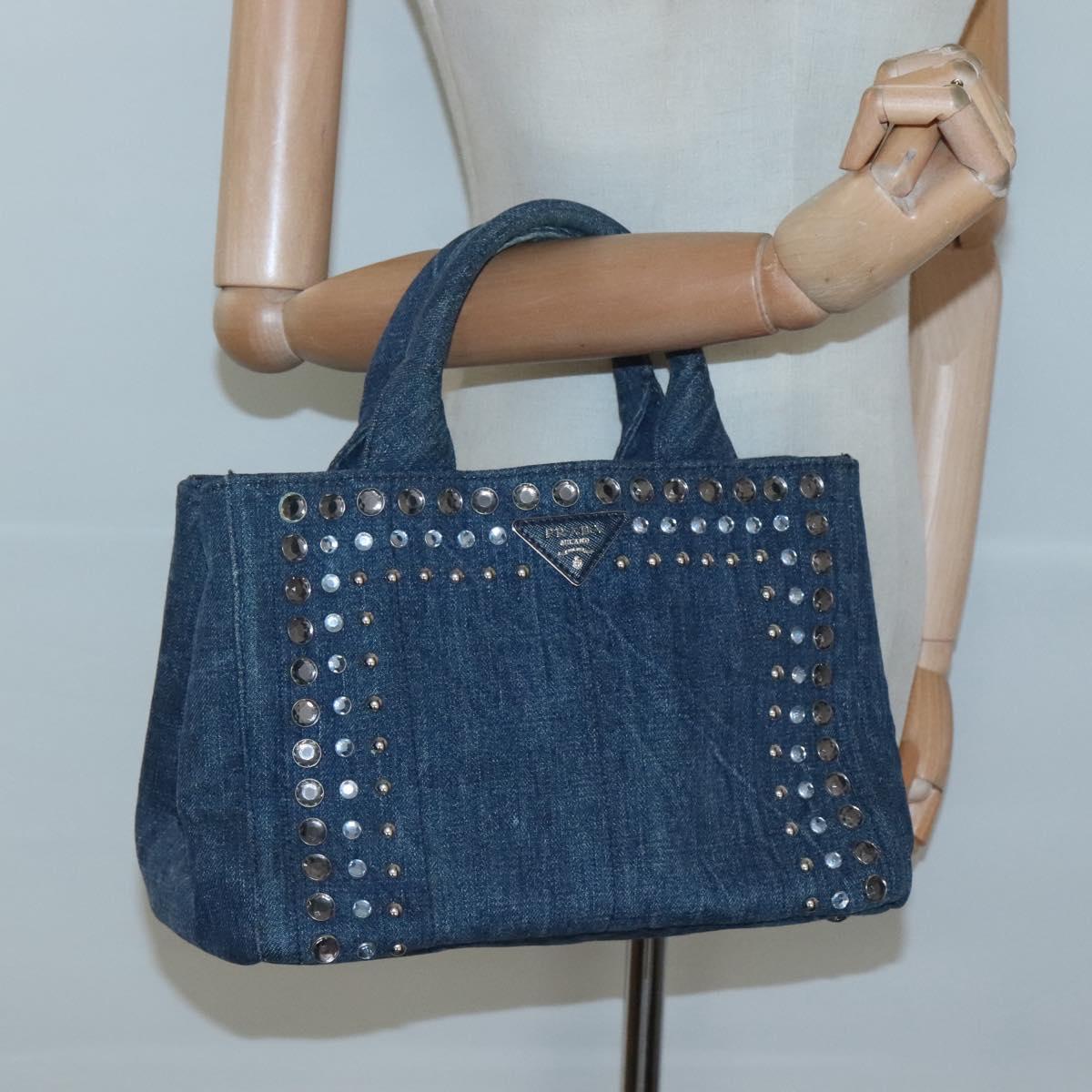 Prada Canapa, Blue, Denim - Jeans, tote