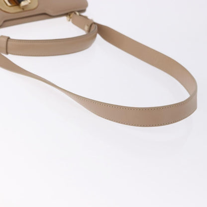Bvlgari Isabella Rossellini Leather, Beige, Leather, Handbag