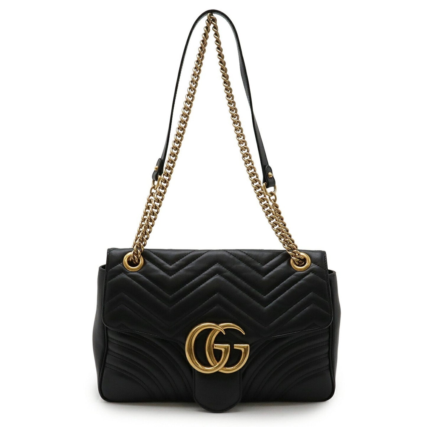 Gucci Marmont, Black, Leather, shoulder