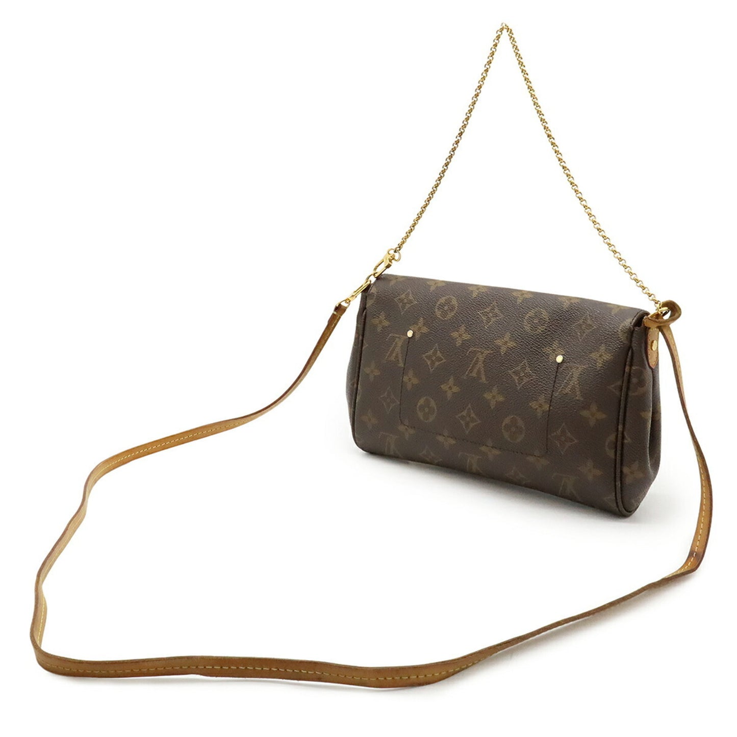 Louis Vuitton Favorite, Brown, Canvas, shoulder