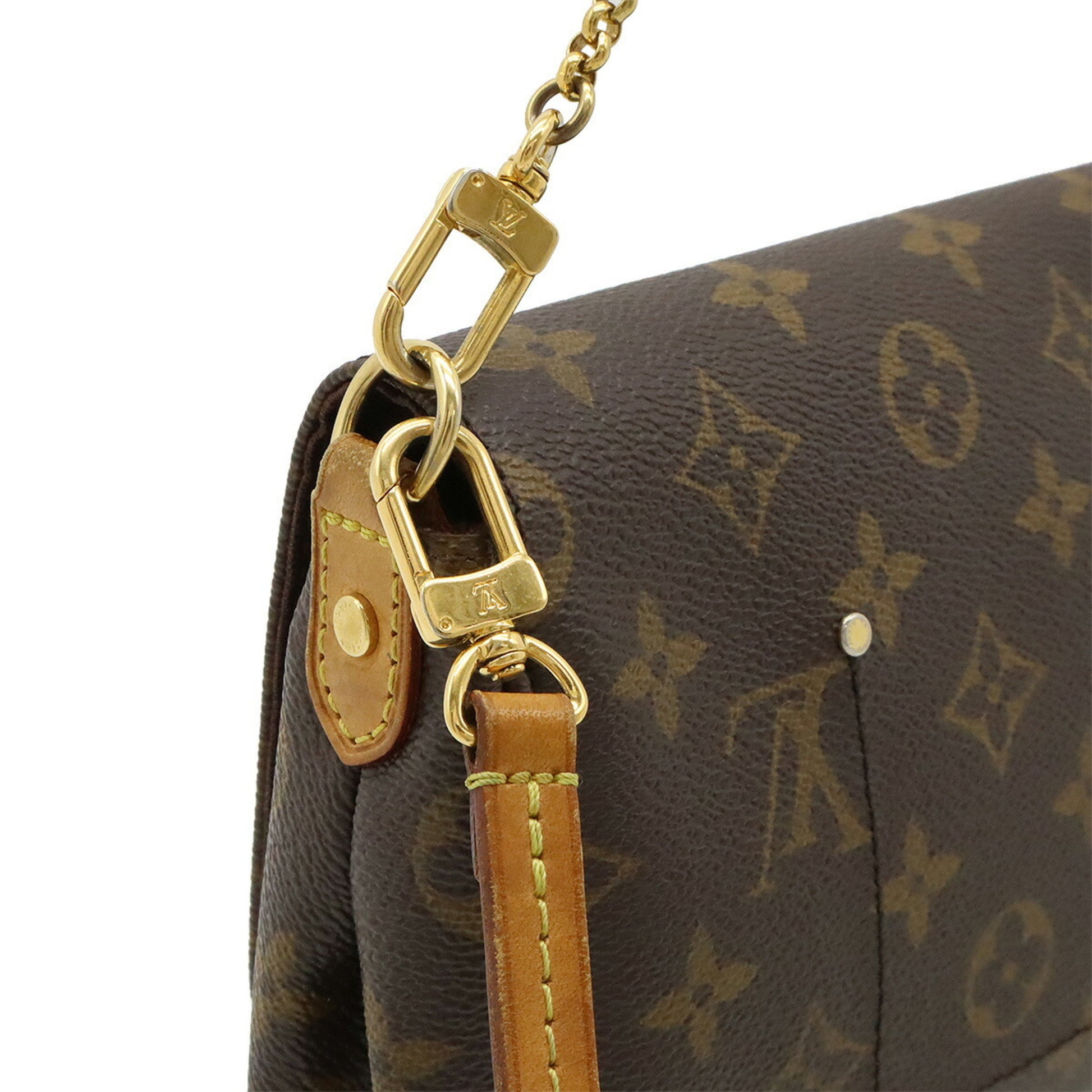 Louis Vuitton Favorite, Brown, Canvas, shoulder