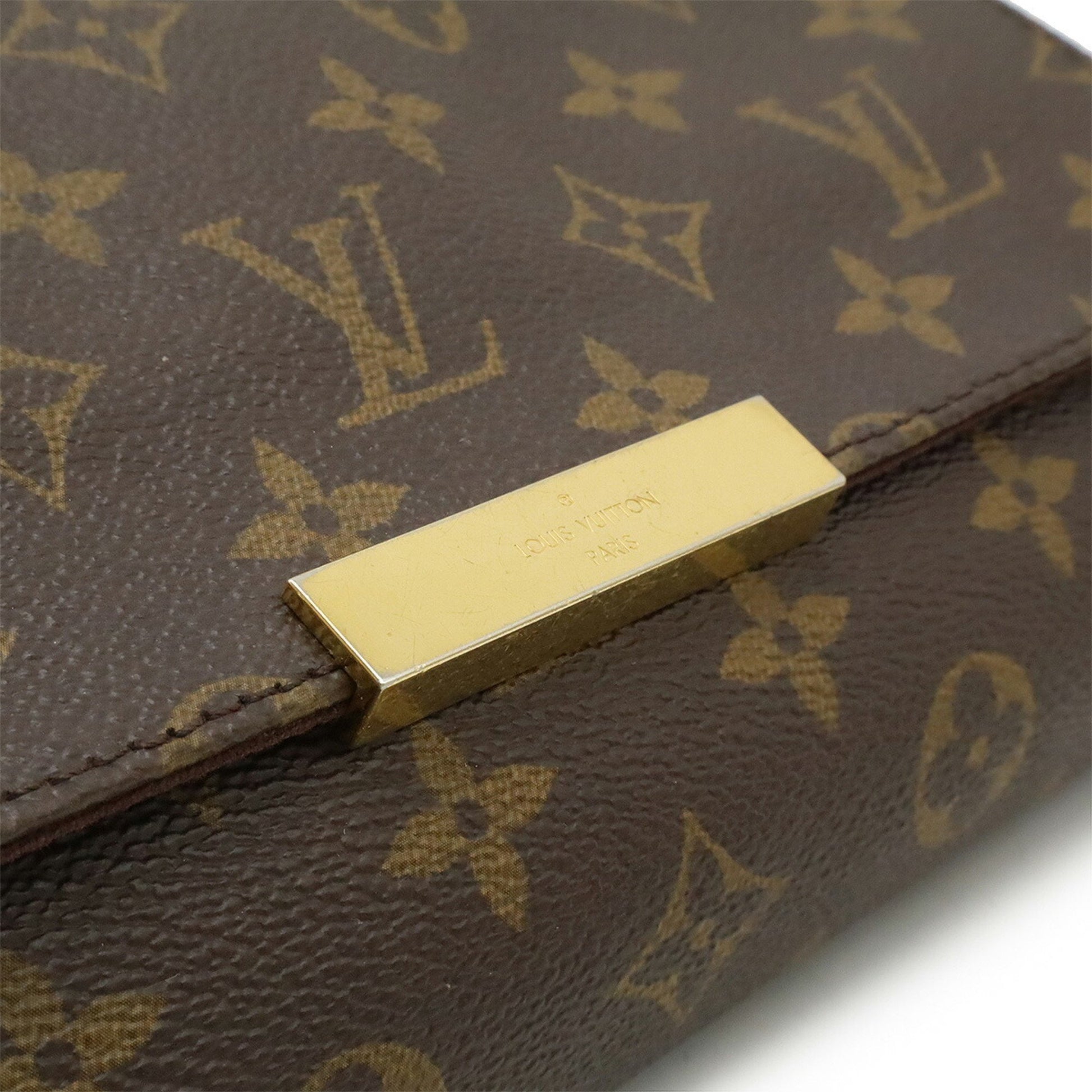 Louis Vuitton Favorite, Brown, Canvas, shoulder