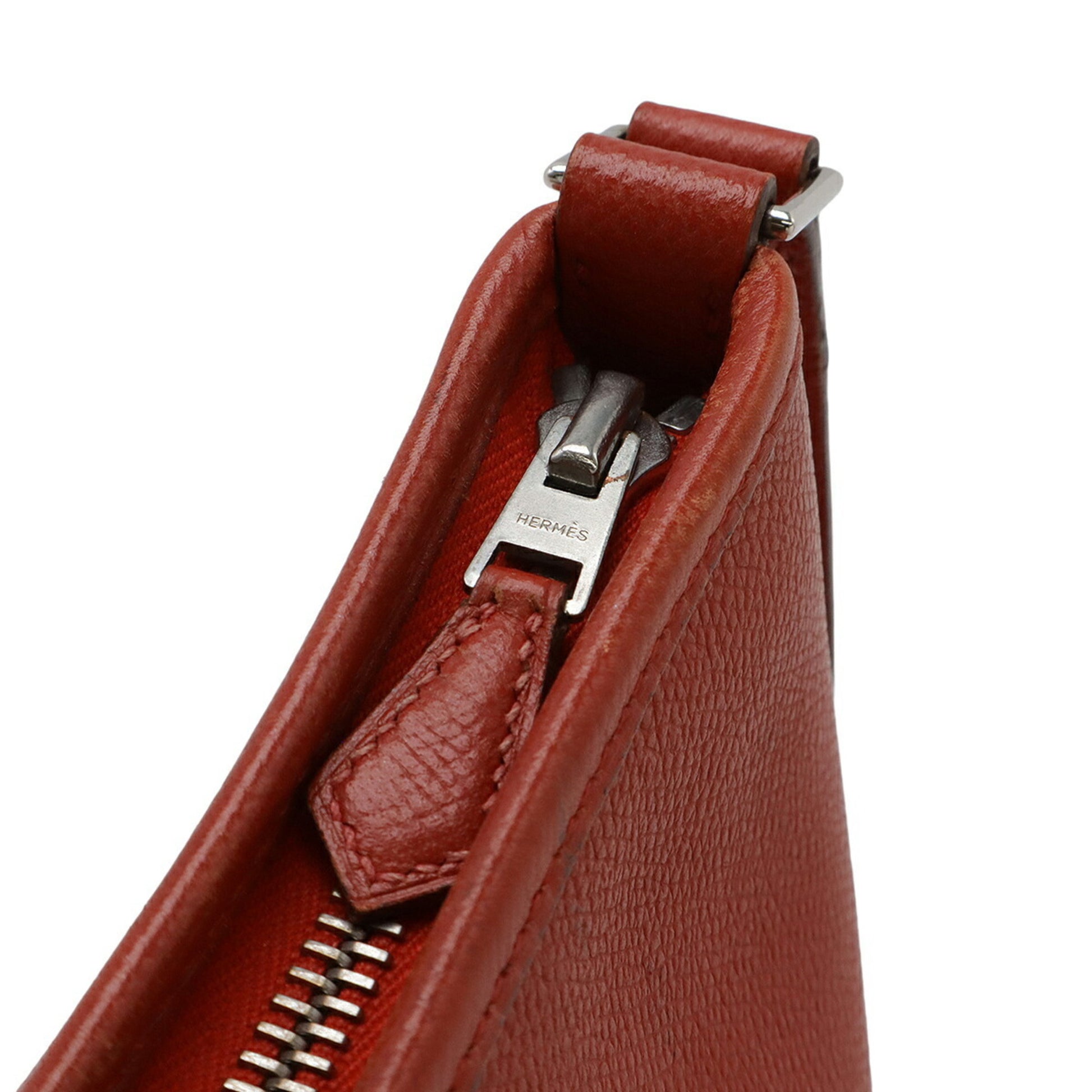 Hermès Berlingo, Red, Leather, shoulder