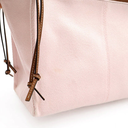 Loewe Cushion, Pink, "CANVAS, LEATHER", shoulder