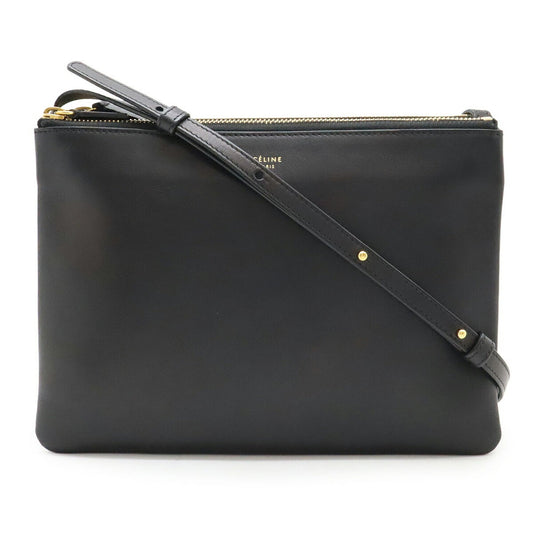 Céline Trio, Black, Leather, shoulder