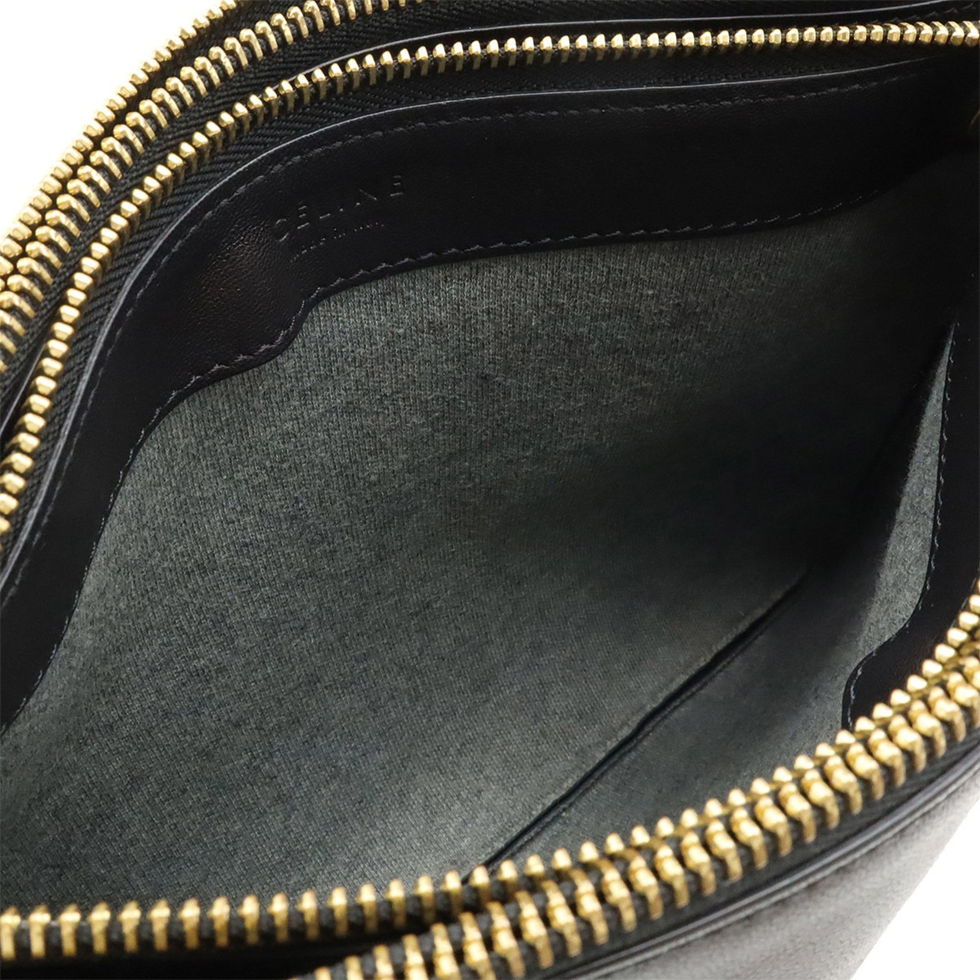 Céline Trio, Black, Leather, shoulder