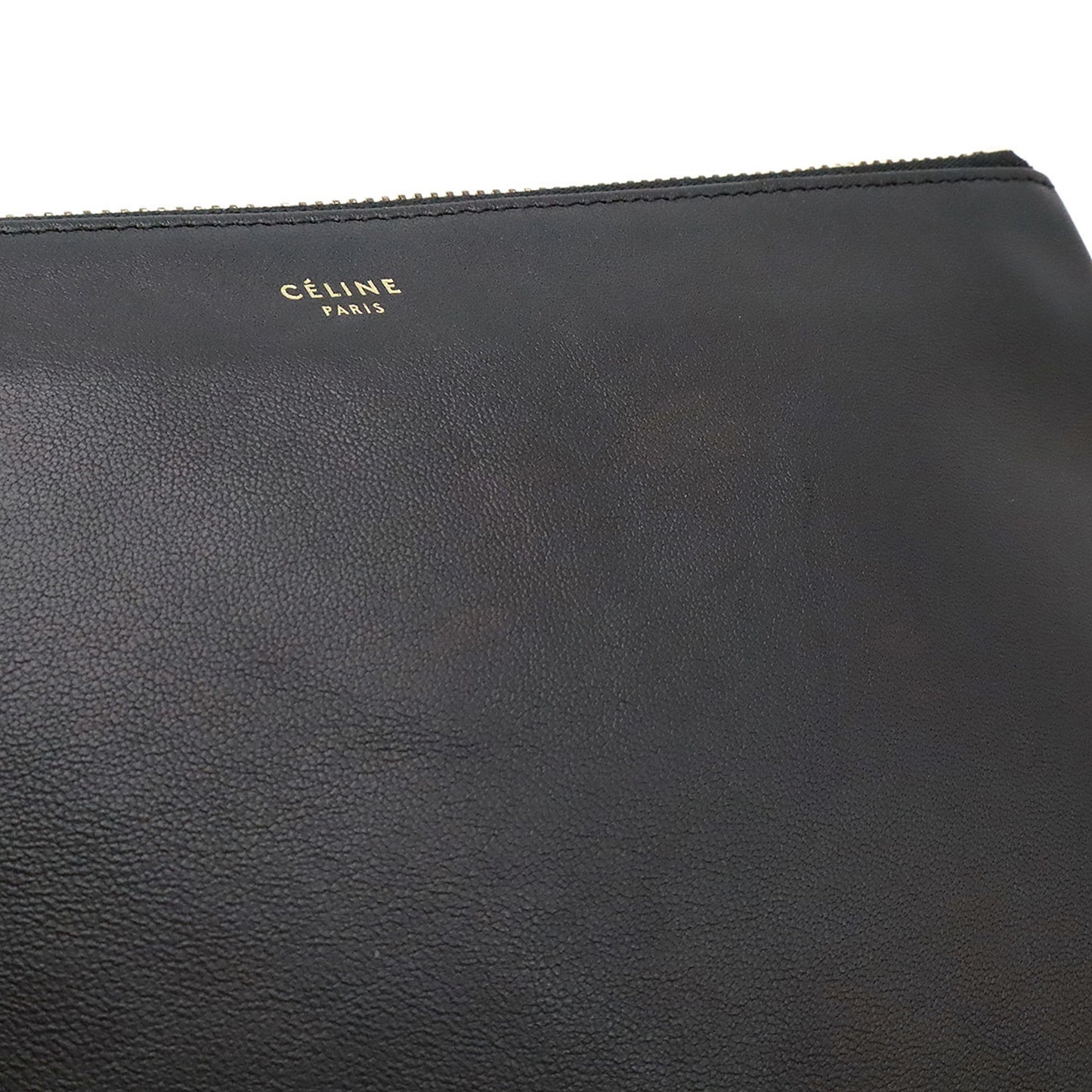 Céline Trio, Black, Leather, shoulder