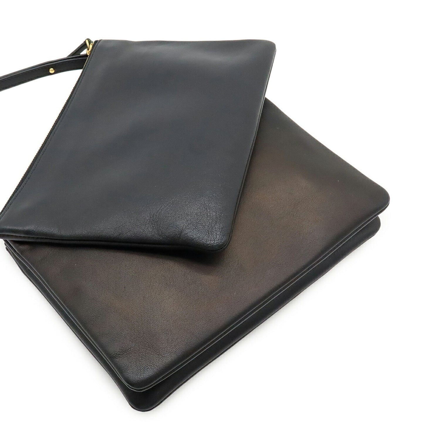 Céline Trio, Black, Leather, shoulder