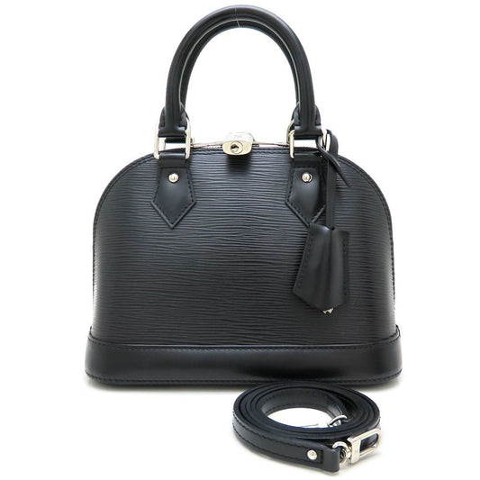 Louis Vuitton Alma BB, Black, Leather, handbag