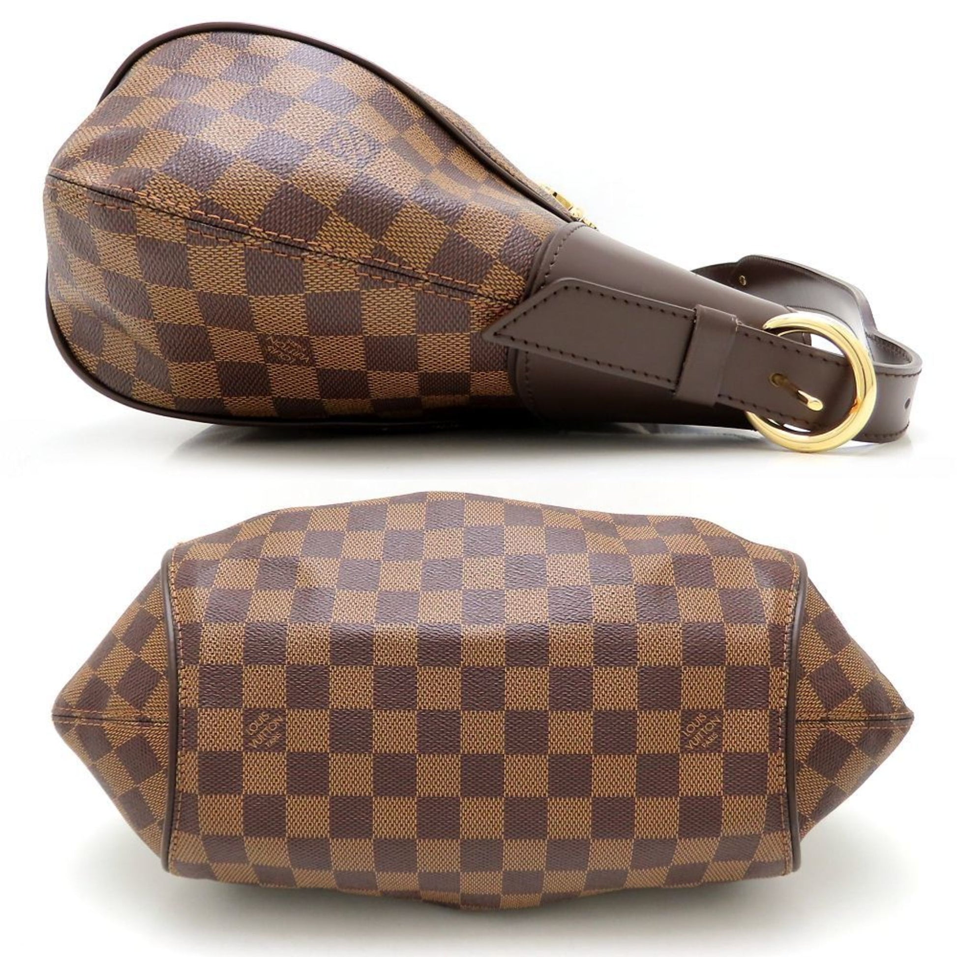 Louis Vuitton Sistina, Brown, Canvas, shoulder