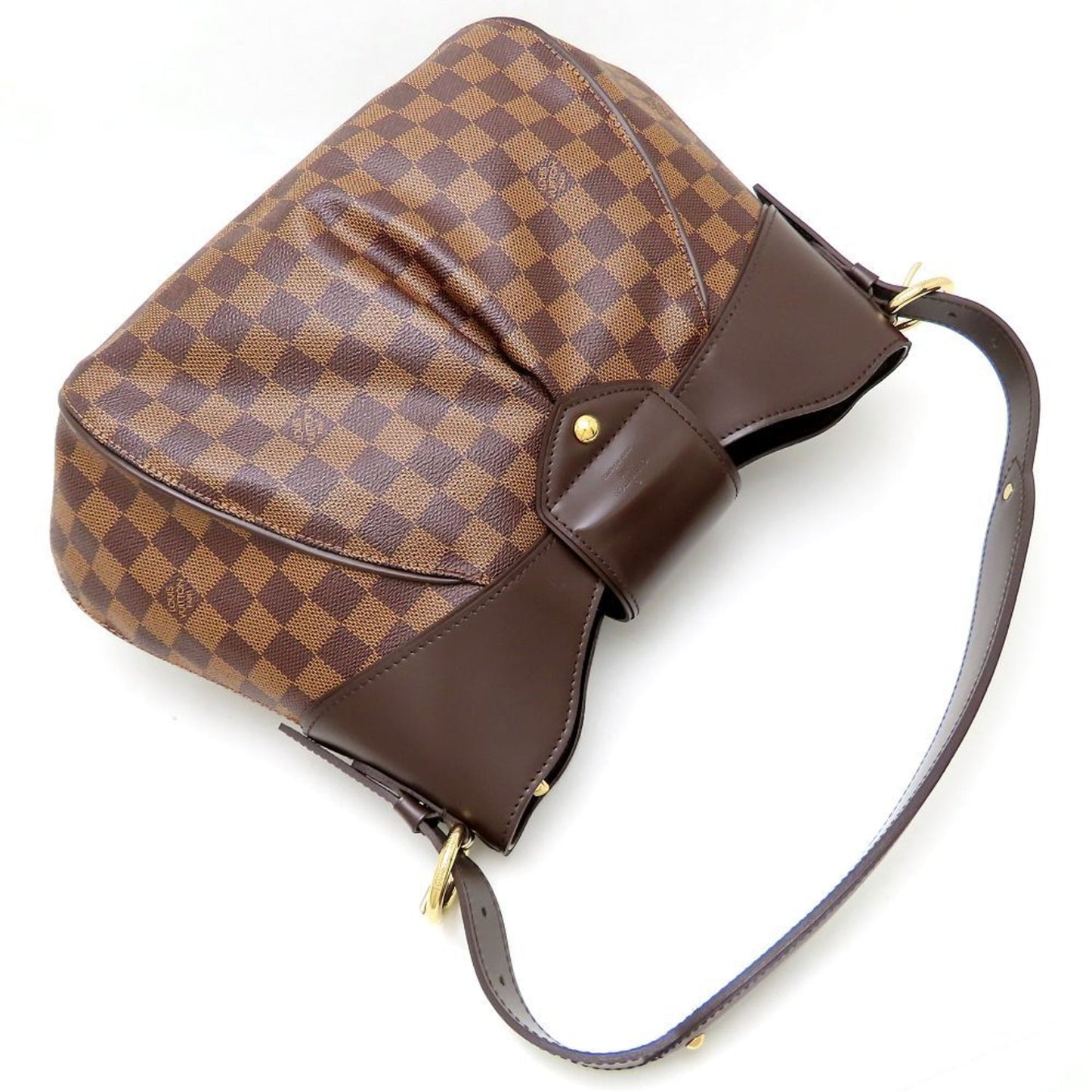 Louis Vuitton Sistina, Brown, Canvas, shoulder