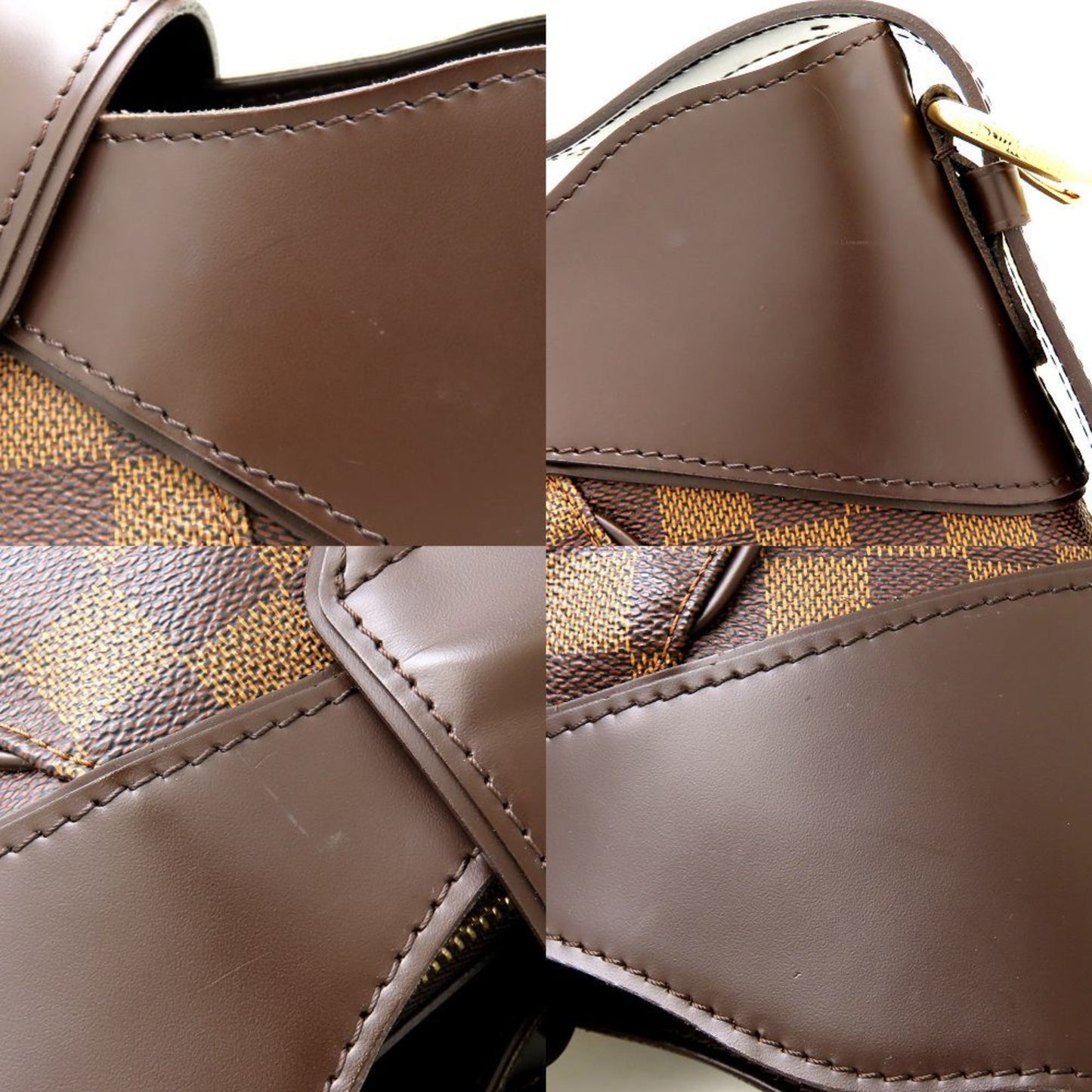 Louis Vuitton Sistina, Brown, Canvas, shoulder