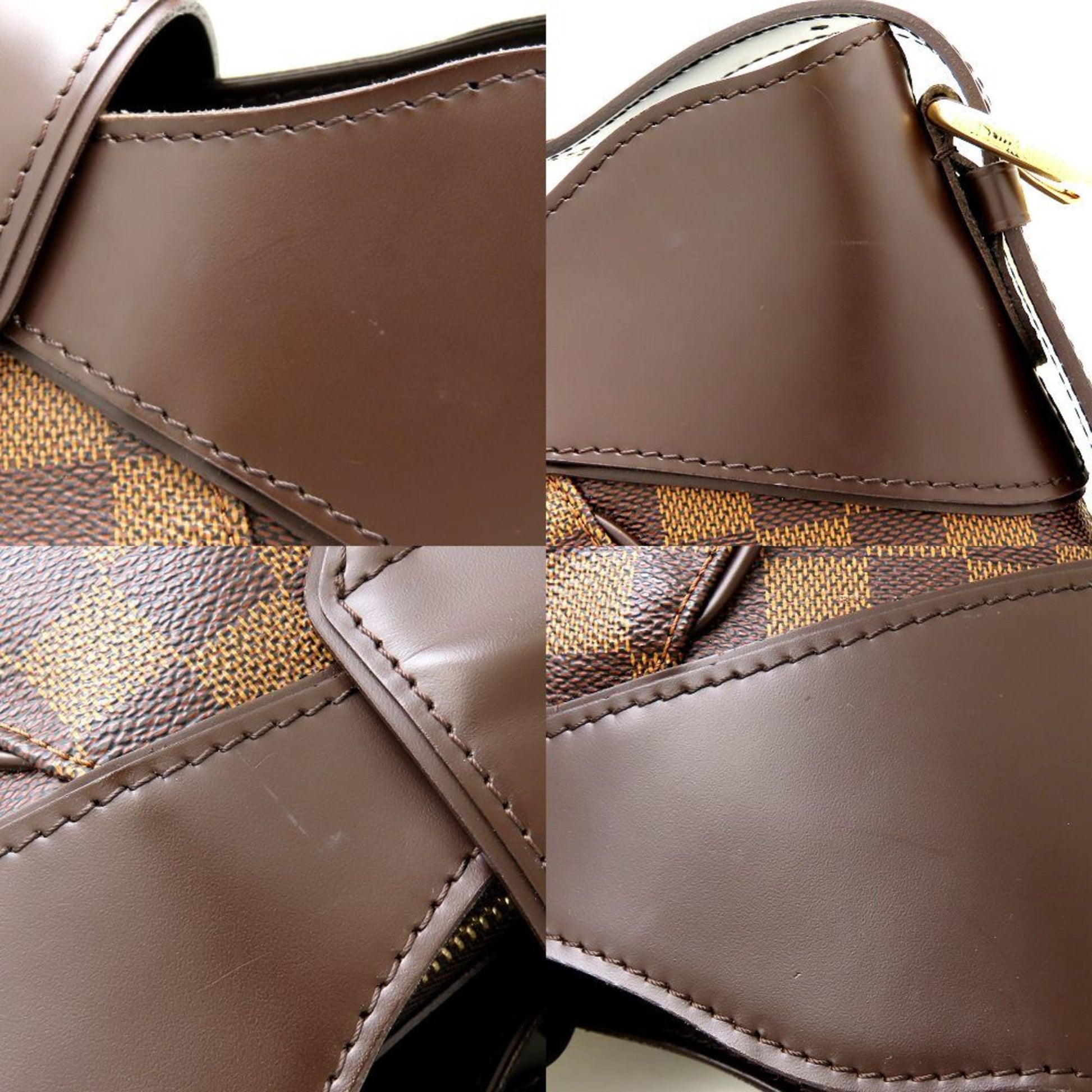Louis Vuitton Sistina, Brown, Canvas, shoulder