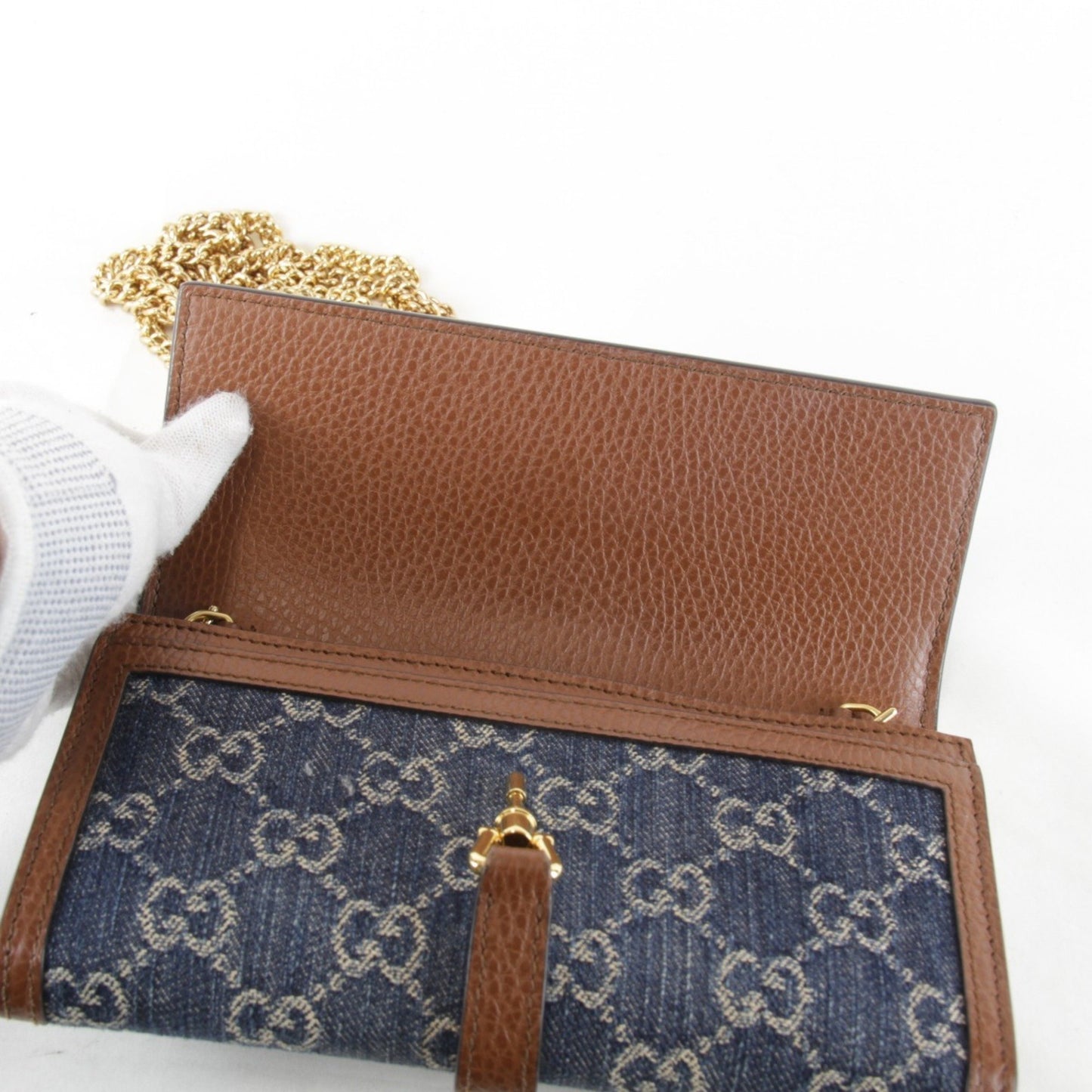 Gucci Jackie, Blue, Denim - Jeans, wallet