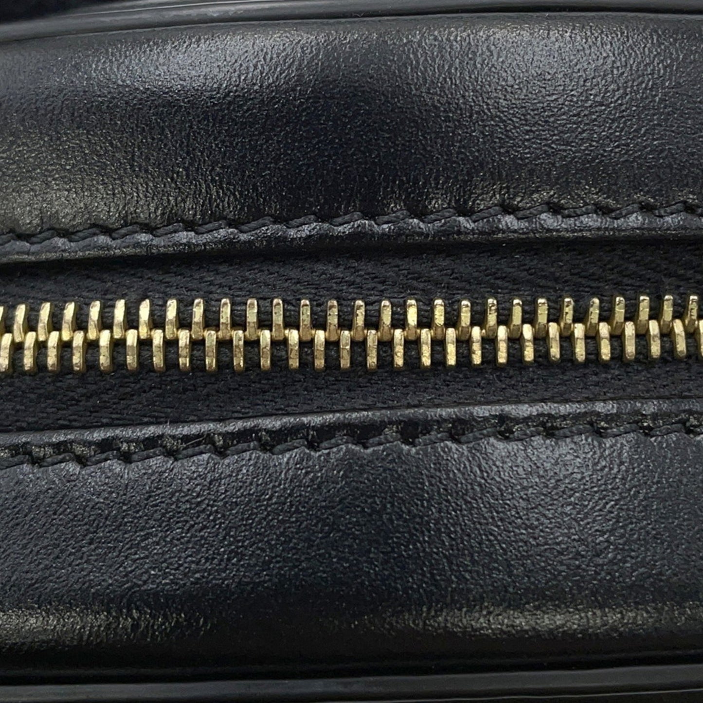 Céline Triomphe, Black, Leather, shoulder
