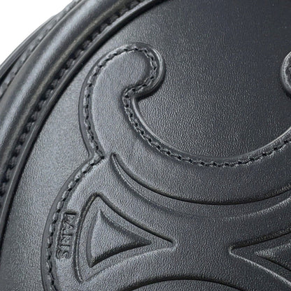 Céline Triomphe, Black, Leather, shoulder
