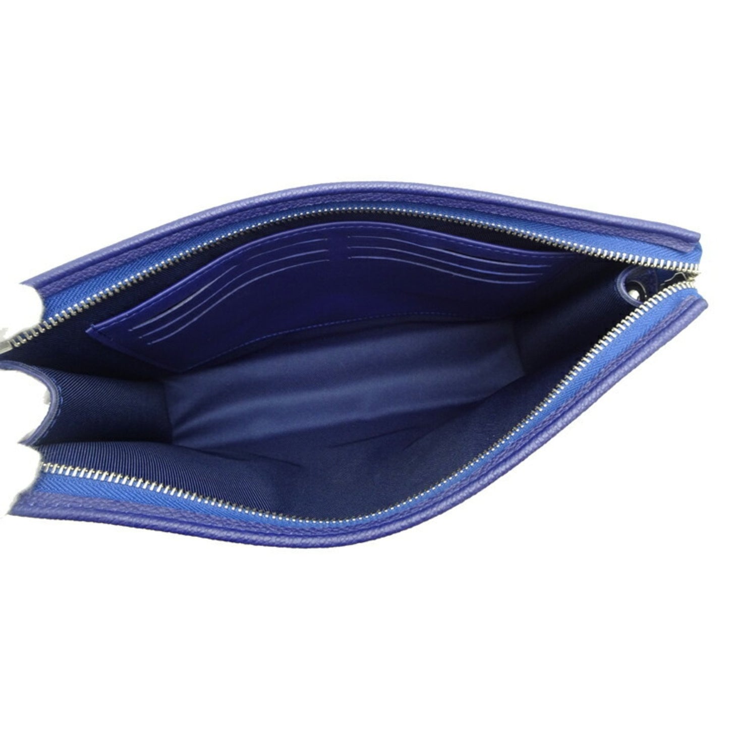 Louis Vuitton Pochette voyage, Blue, Leather, clutch