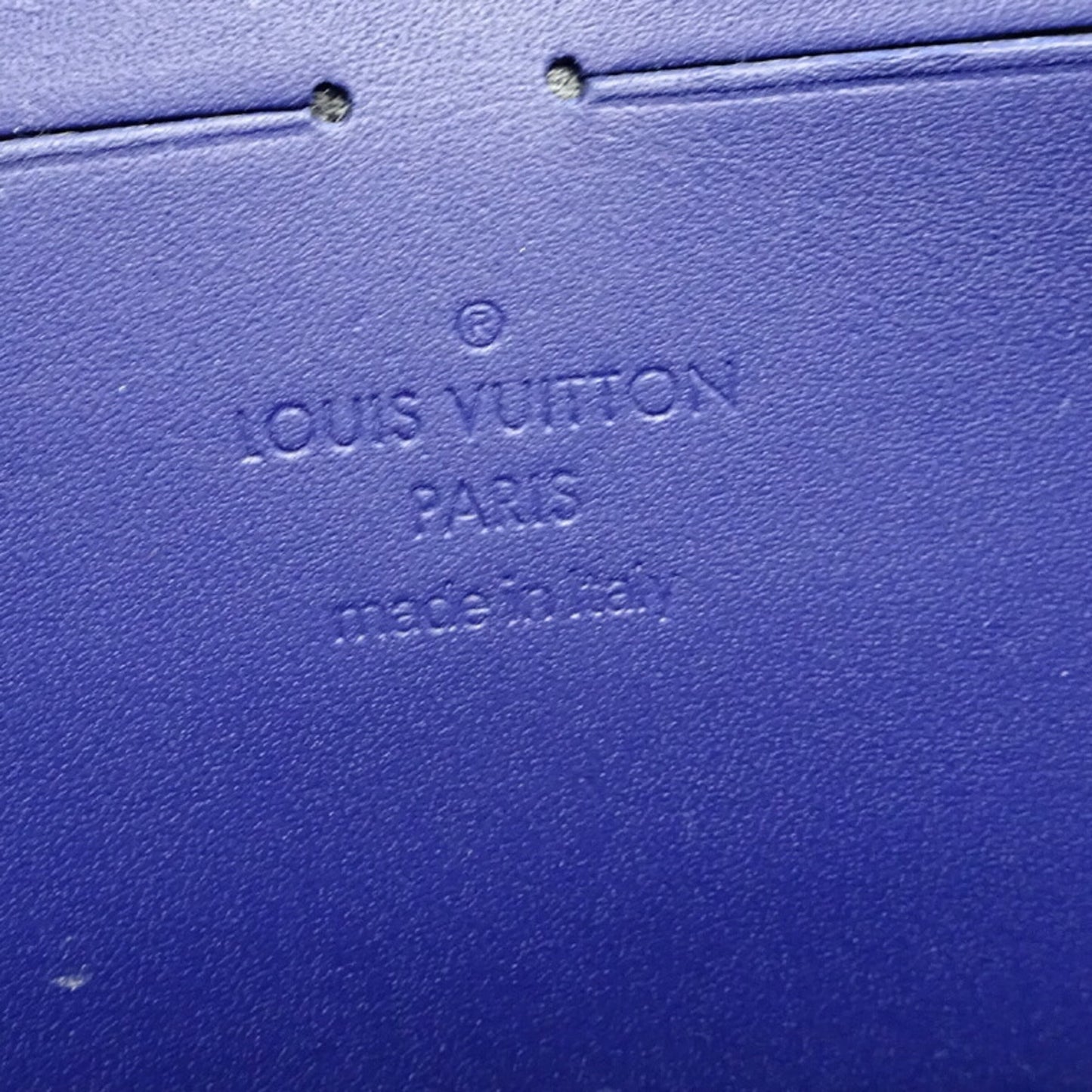Louis Vuitton Pochette voyage, Blue, Leather, clutch