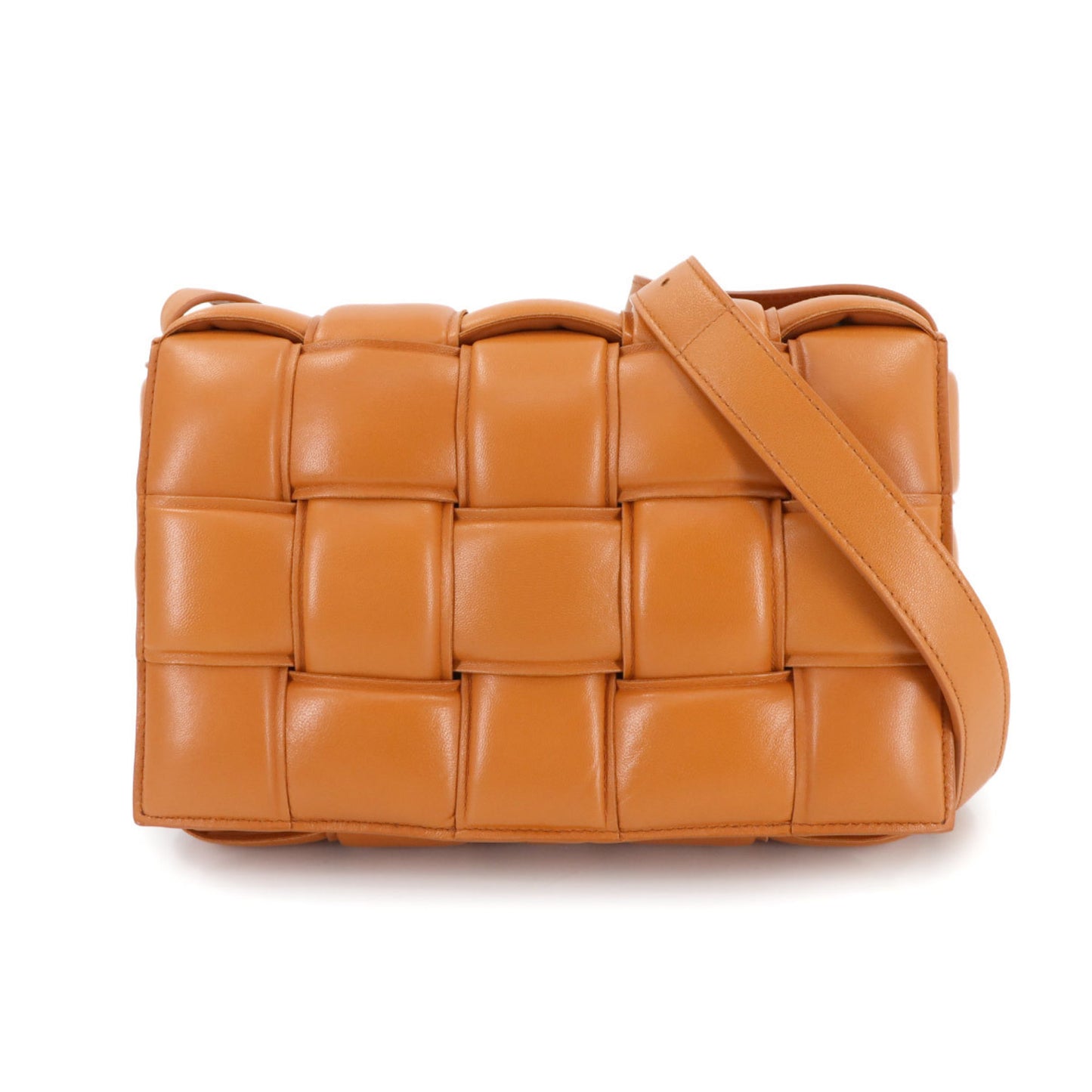 Bottega Veneta Cassette, Orange, Leather, shoulder