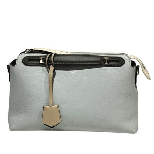 Fendi By The Way, Grey, Leather, handbag