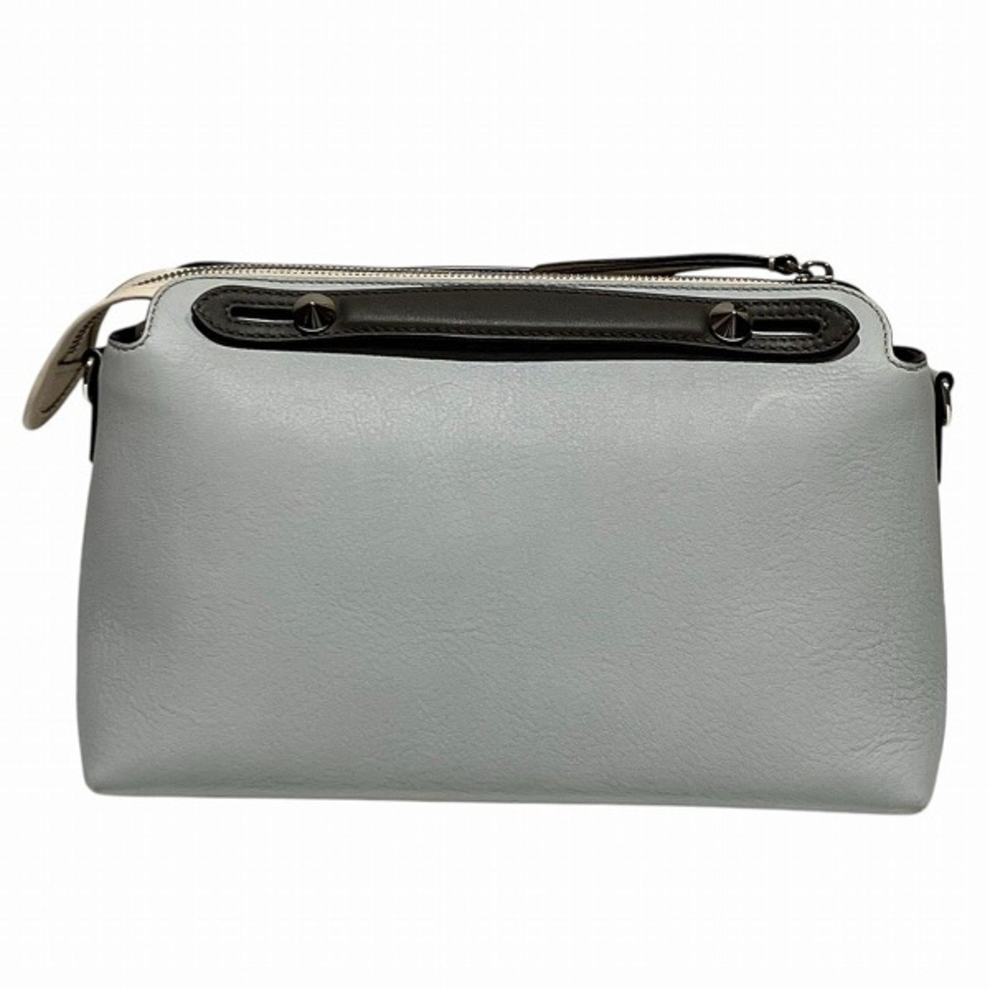 Fendi By The Way, Grey, Leather, handbag