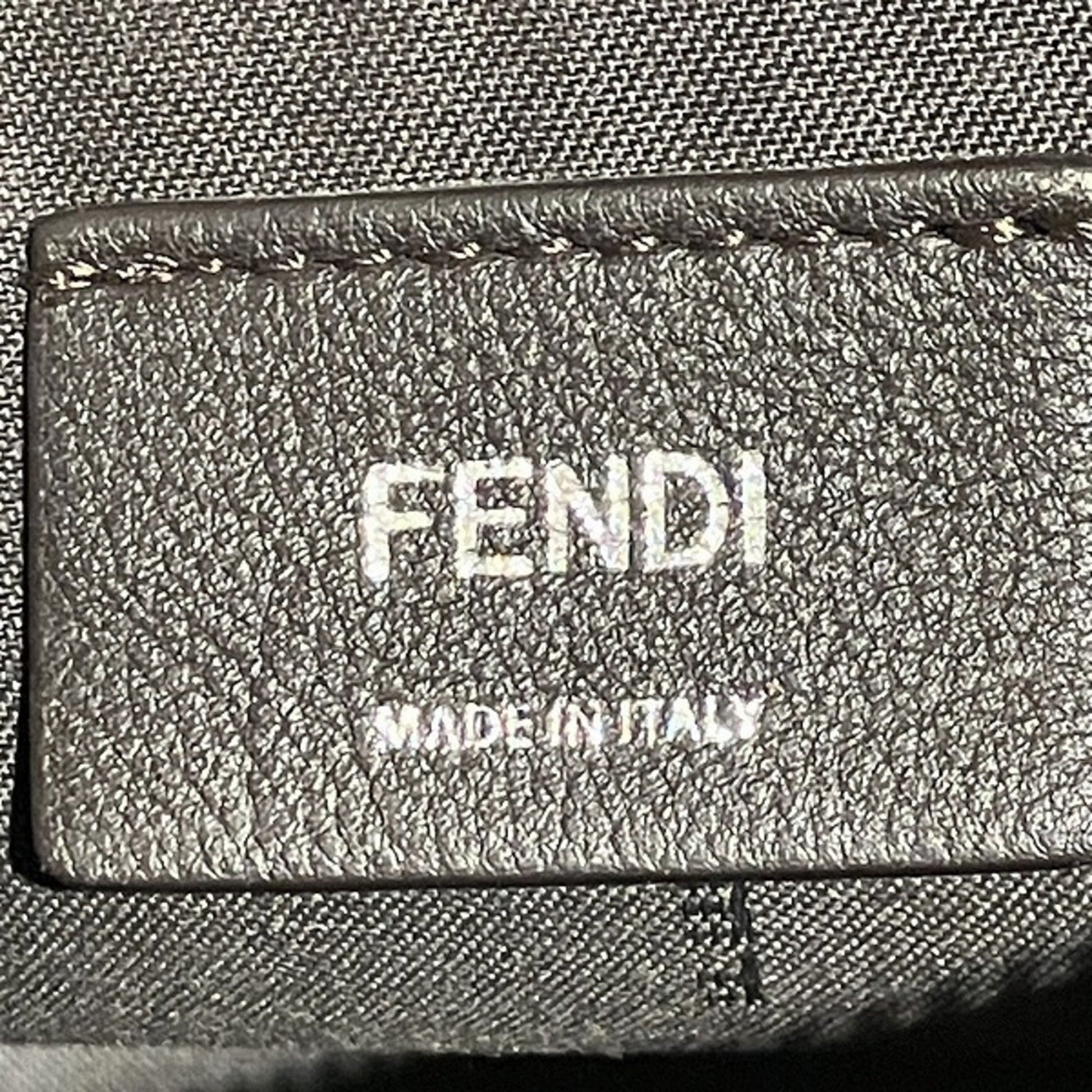 Fendi By The Way, Grey, Leather, handbag