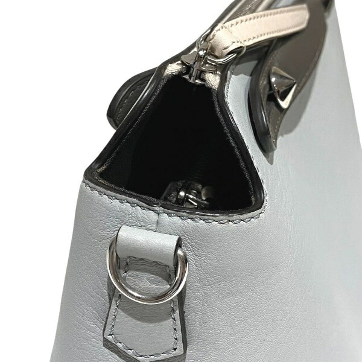 Fendi By The Way, Grey, Leather, handbag