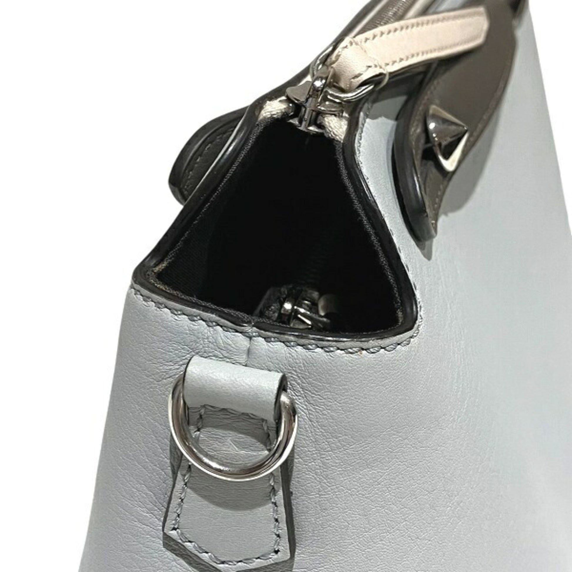 Fendi By The Way, Grey, Leather, handbag