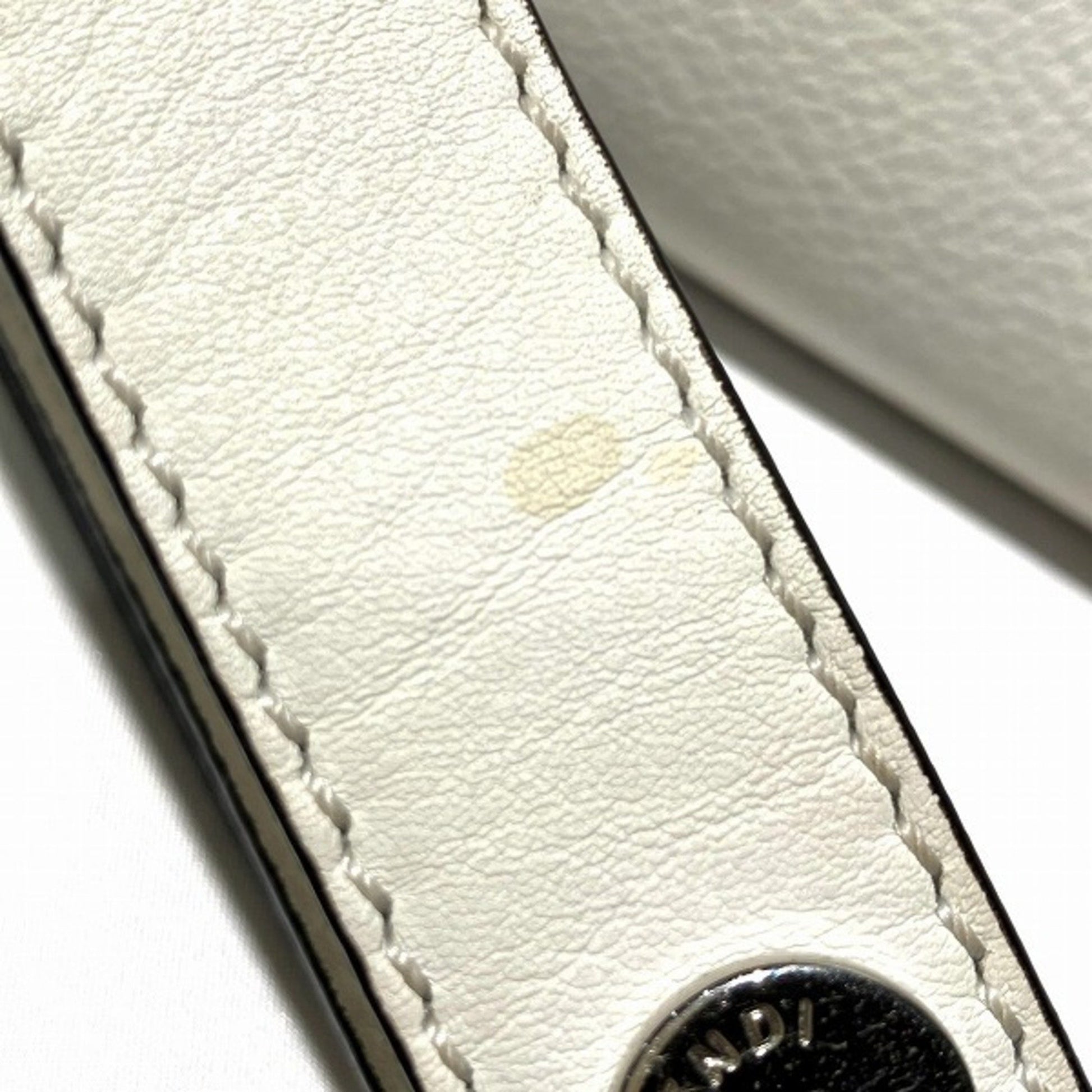 Fendi By The Way, White, Leather, handbag