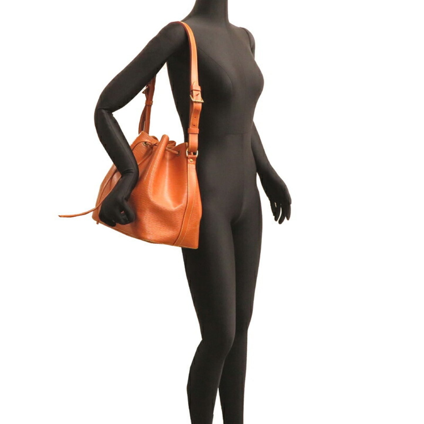 Louis Vuitton Petit Noé, Brown, Leather, shoulder