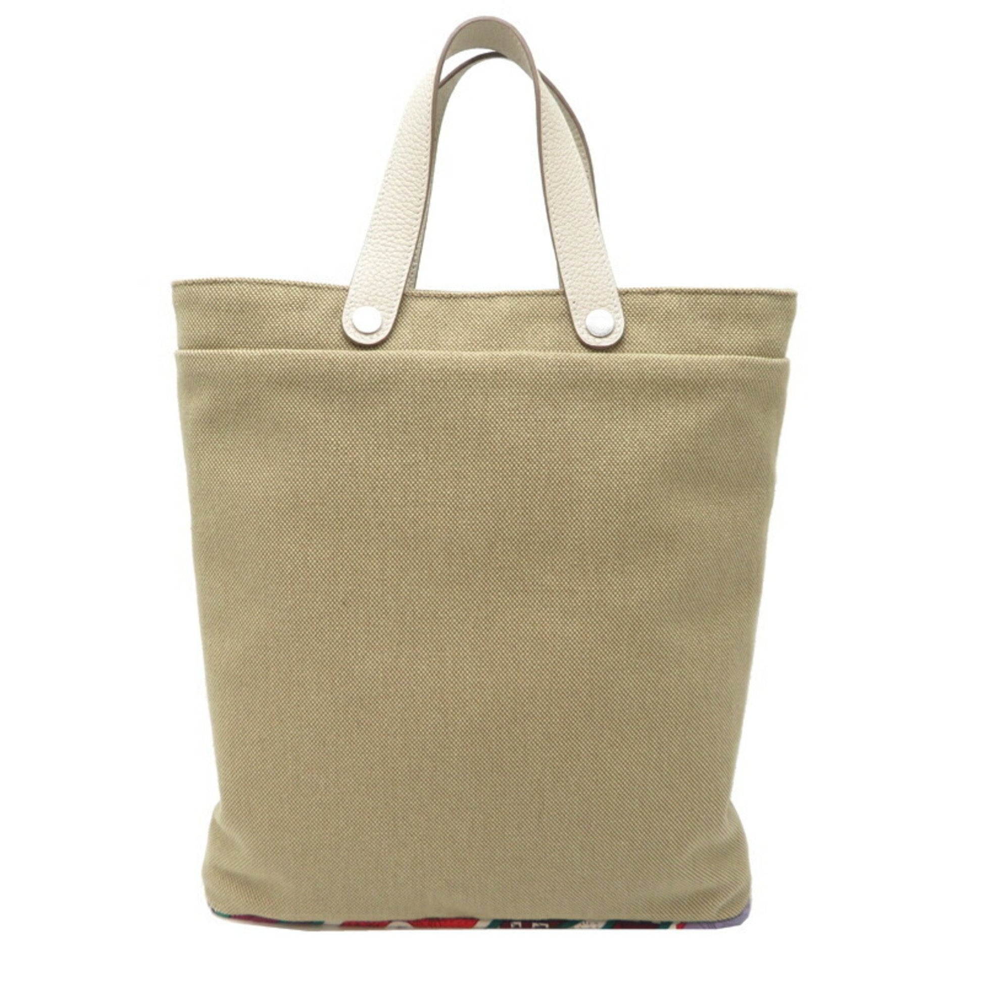 Hermès Petit H, Beige, Canvas, tote