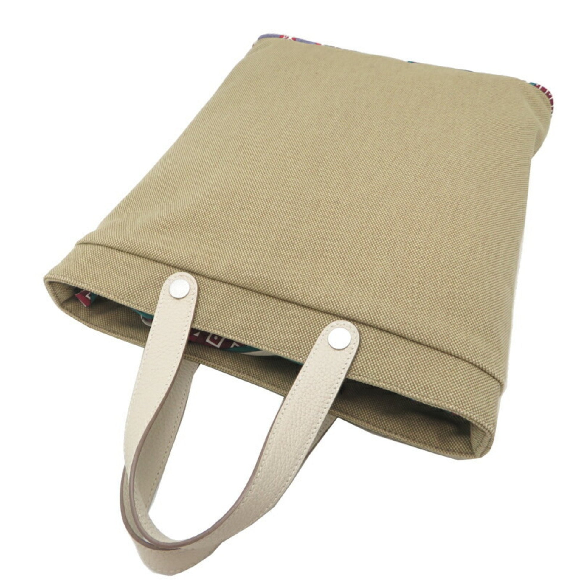 Hermès Petit H, Beige, Canvas, tote