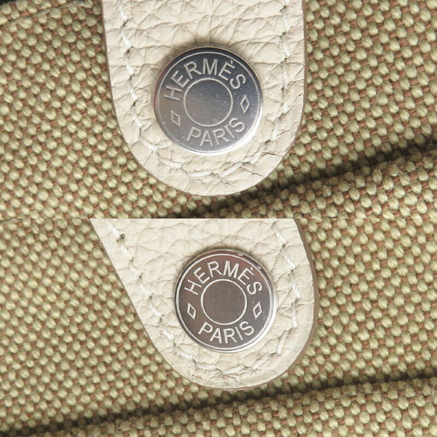 Hermès Petit H, Beige, Canvas, tote