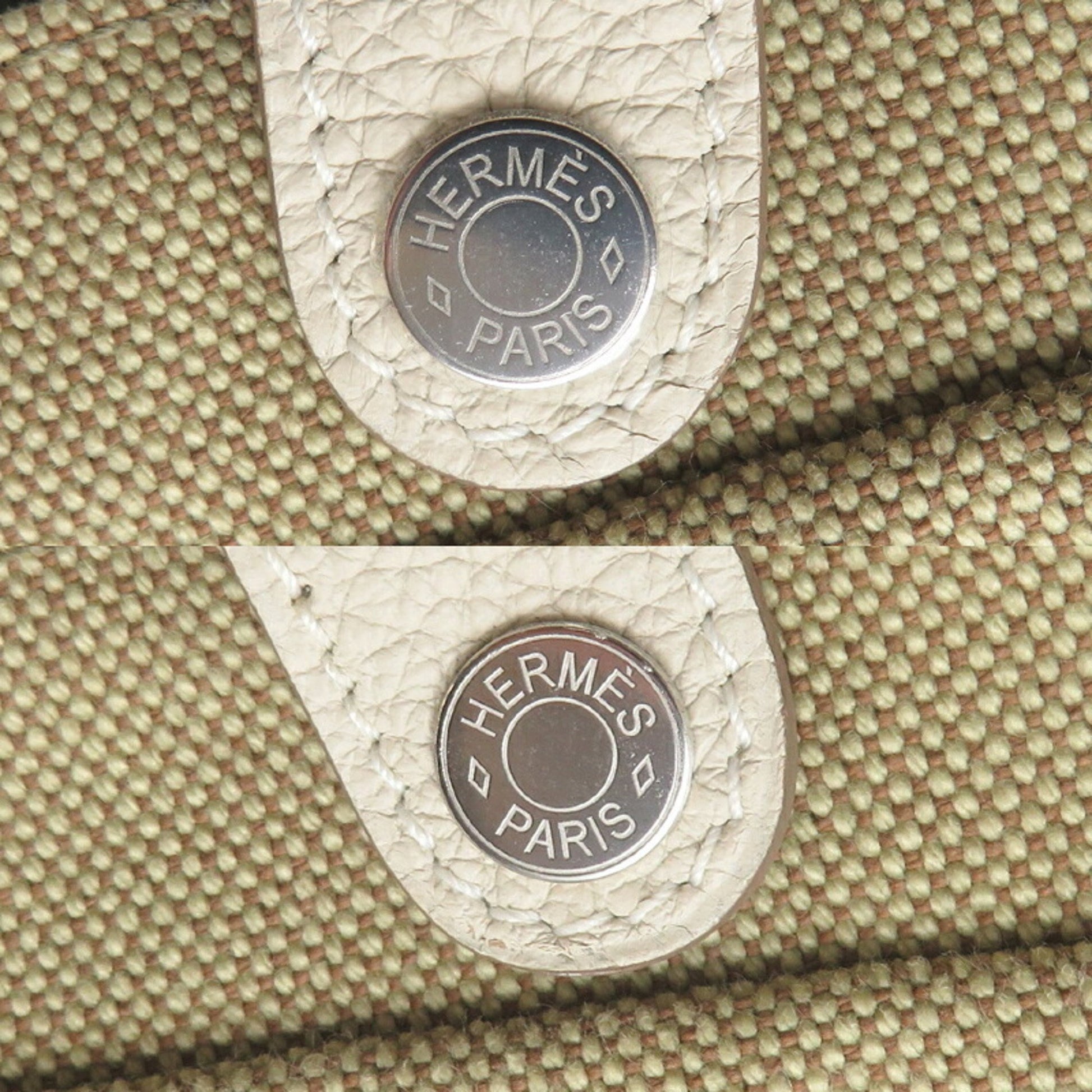 Hermès Petit H, Beige, Canvas, tote