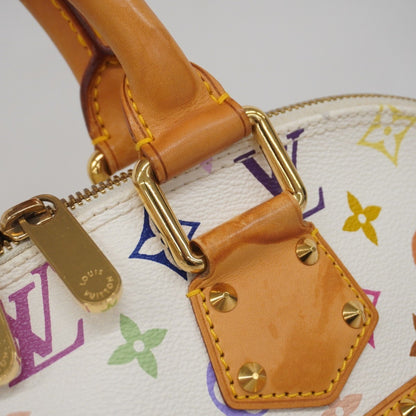 Louis Vuitton Alma, White, Canvas, handbag