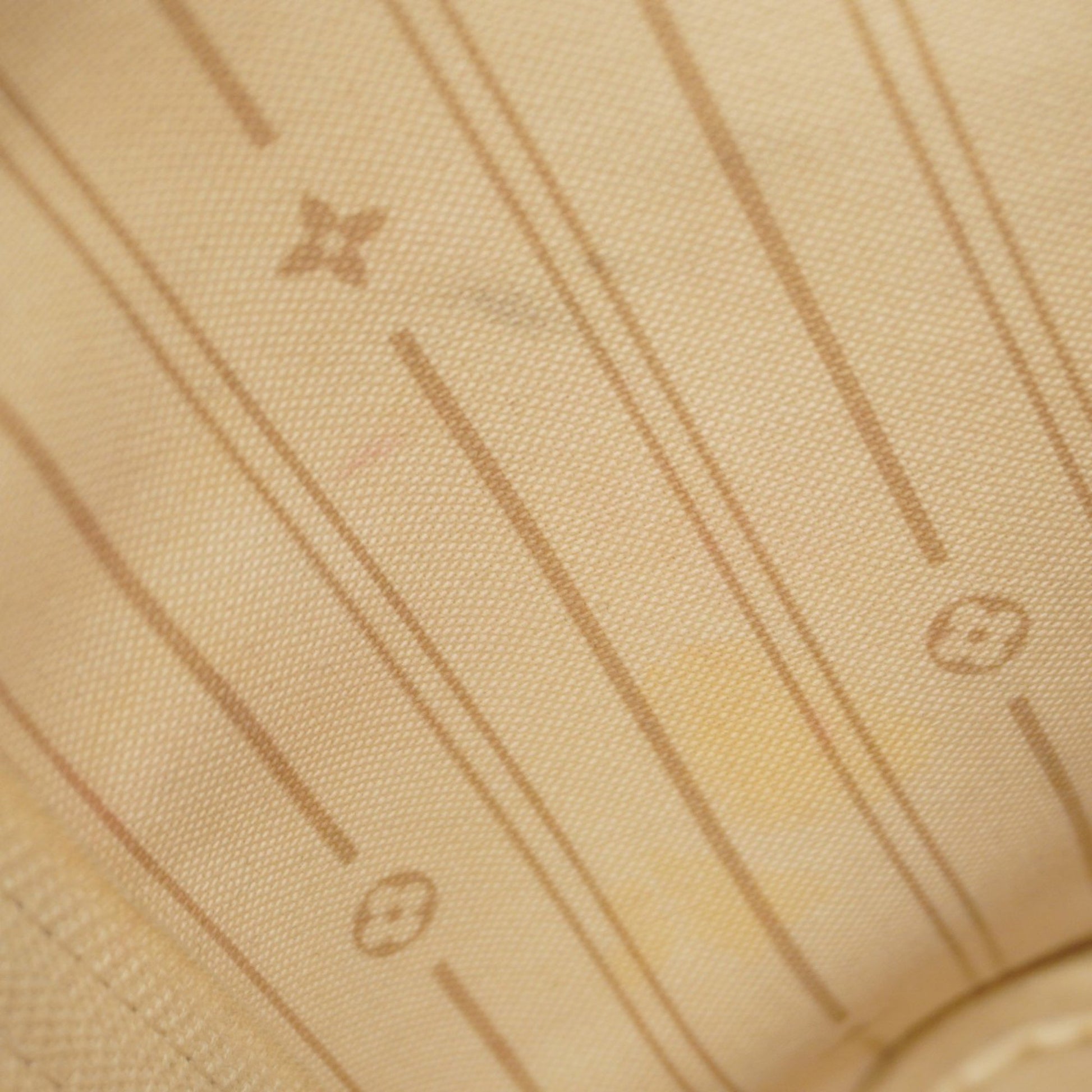 Louis Vuitton Neverfull PM, White, Canvas, tote
