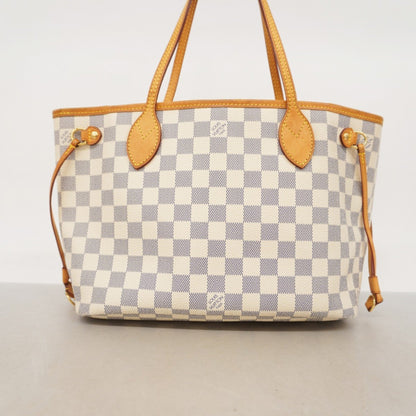 Louis Vuitton Neverfull PM, White, Canvas, tote