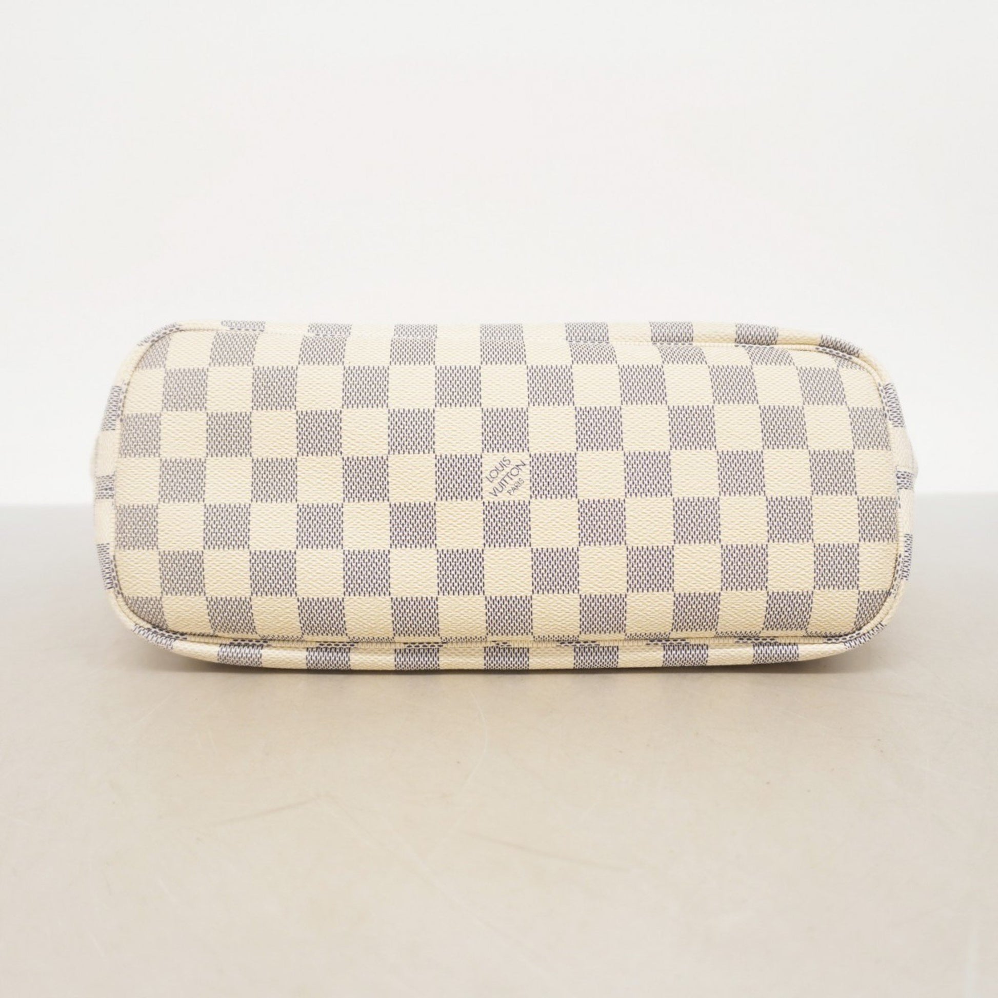 Louis Vuitton Neverfull PM, White, Canvas, tote