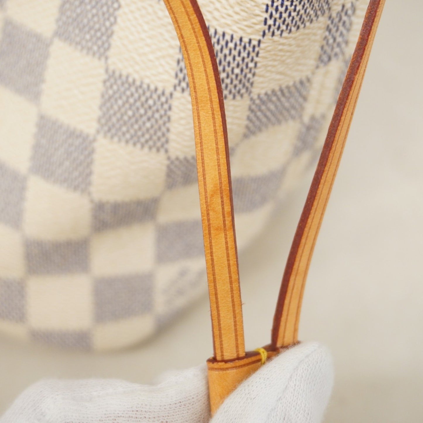 Louis Vuitton Neverfull PM, White, Canvas, tote