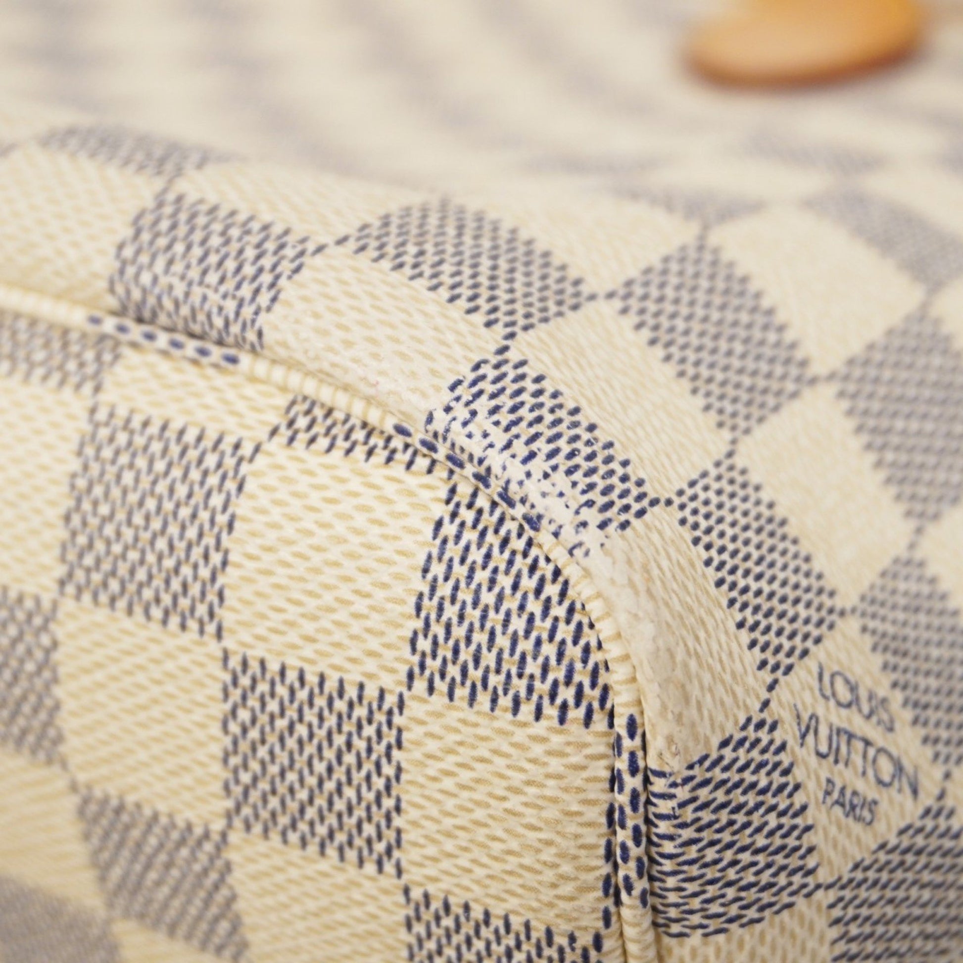 Louis Vuitton Neverfull PM, White, Canvas, tote